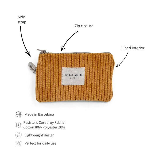 Coin Purse Corduroy Taz Mustard