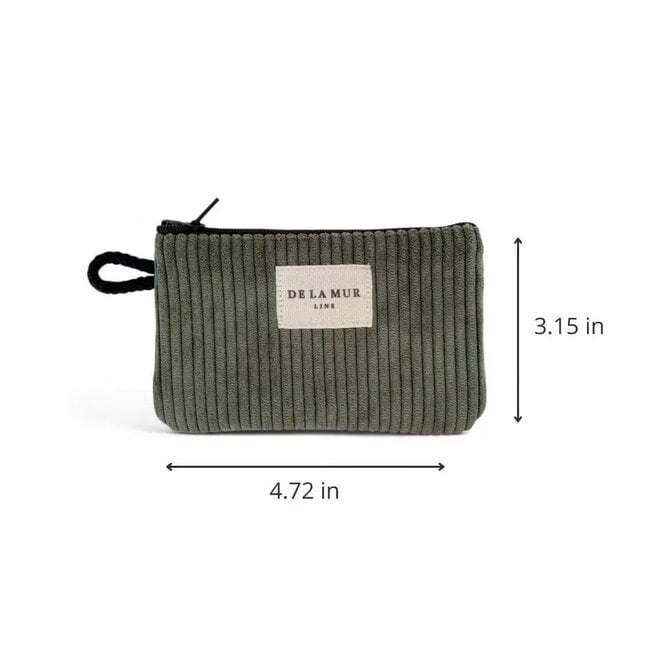Coin Purse Corduroy Olive Green