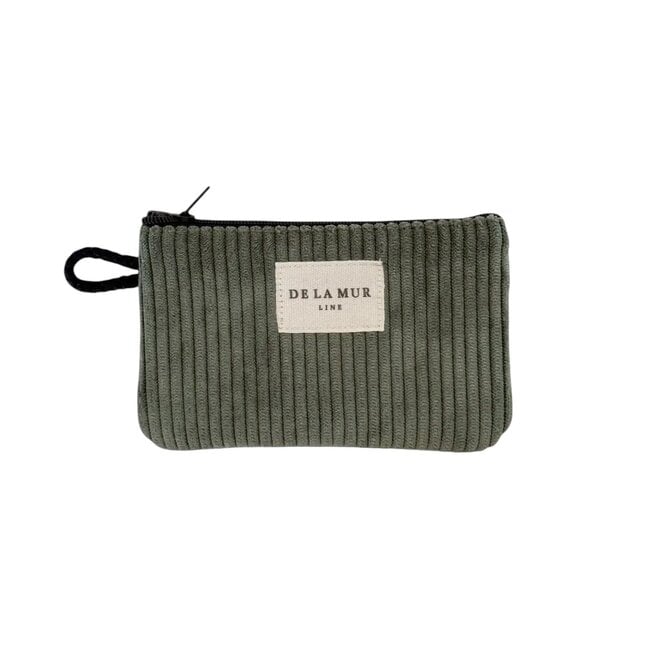 Coin Purse Corduroy Olive Green