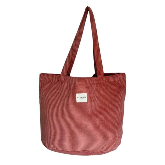 Tote Bag Corduroy Coral Pink