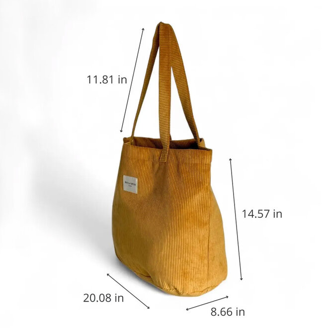 Tote Bag Corduroy Mustard