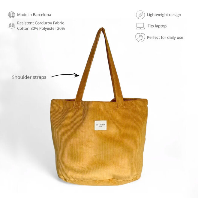 Tote Bag Corduroy Mustard