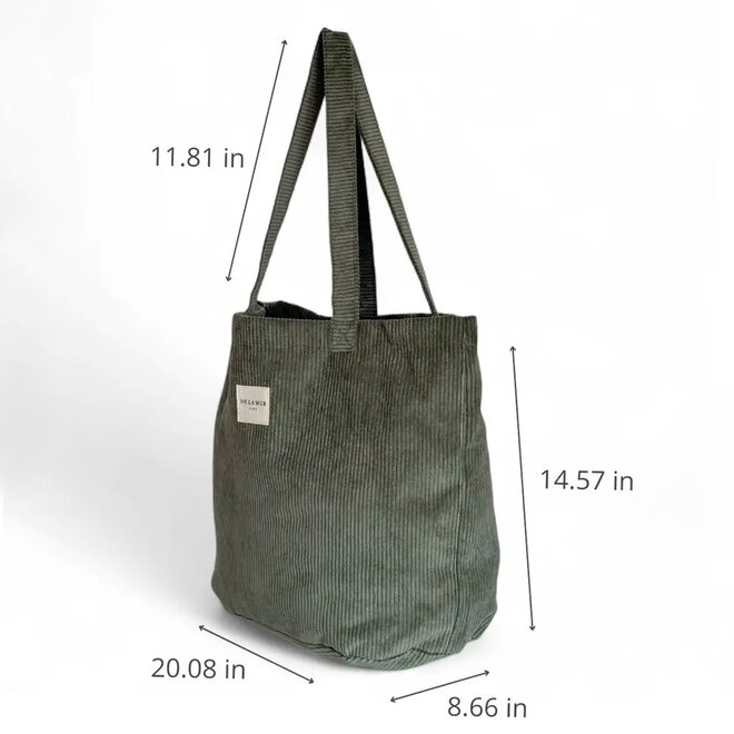 Tote Bag Corduroy Olive Green