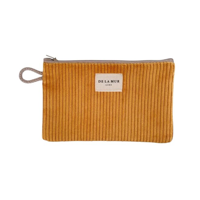 Makeup Bag / Coin Purse Corduroy Mustard