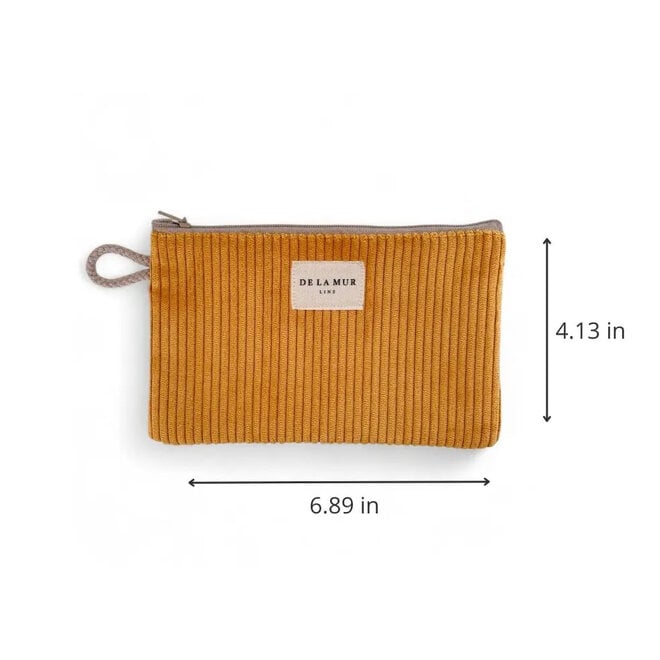 Makeup Bag / Coin Purse Corduroy Mustard