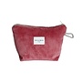 Makeup Bag Corduroy Coral Pink Small