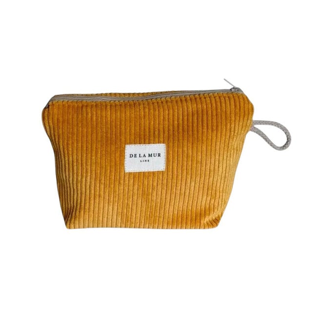 Makeup Bag Corduroy Mustard Small