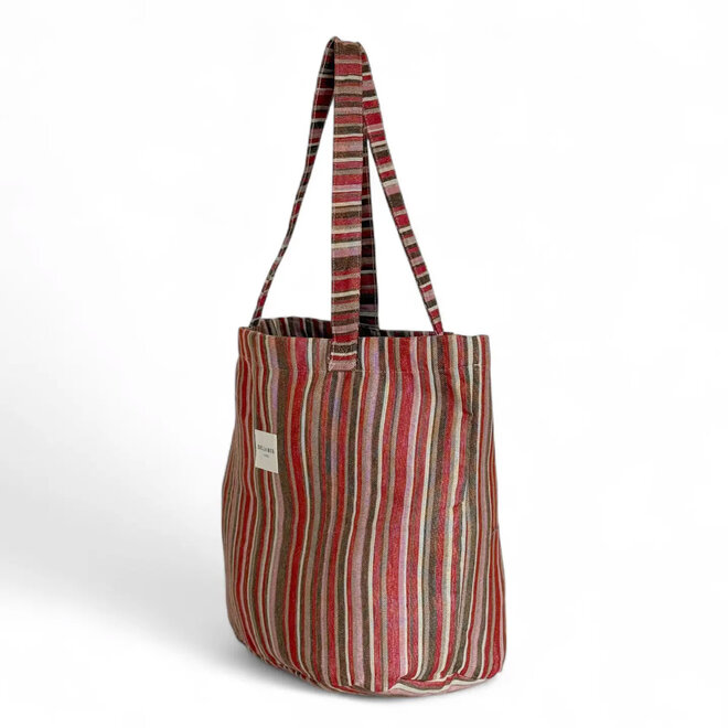 Tote Bag Jacquard Red & Pink