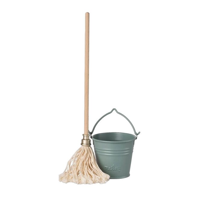 Mouse Bucket & Mop Light Blue