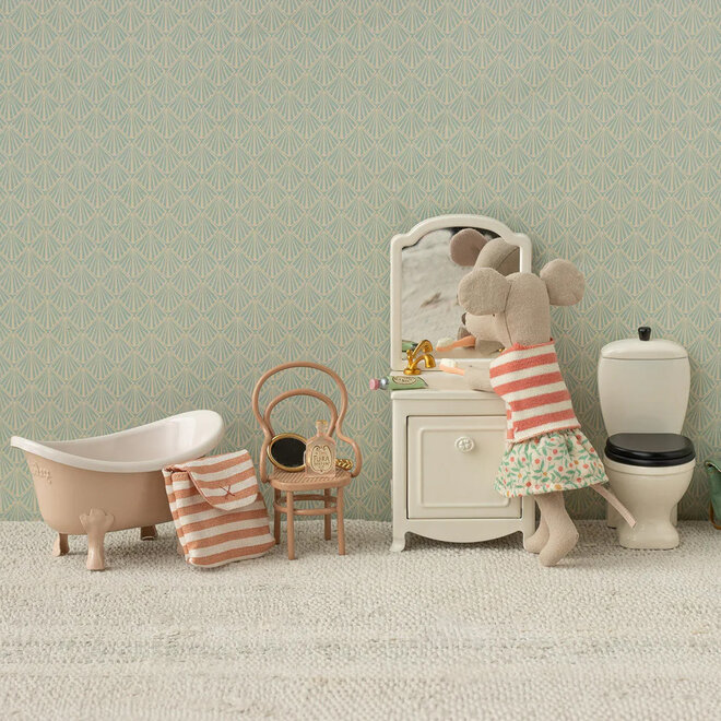 Mouse Toothbrush Set in Bag Coral Stripe