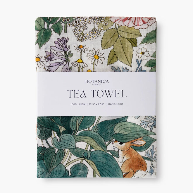 Linen Tea Towel Clover