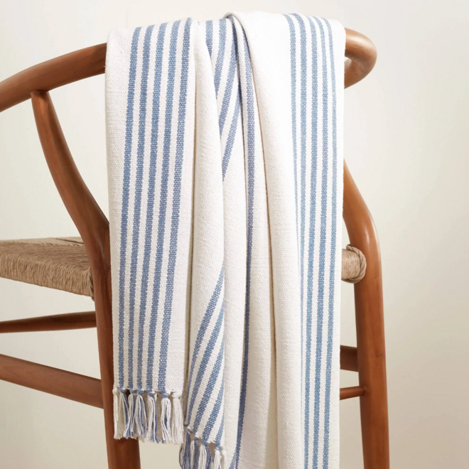 Throw Blanket Ibiza French Blue
