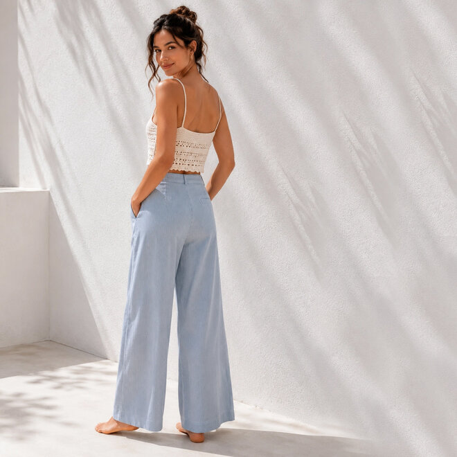 Pants Seaside Stripe Light Blue