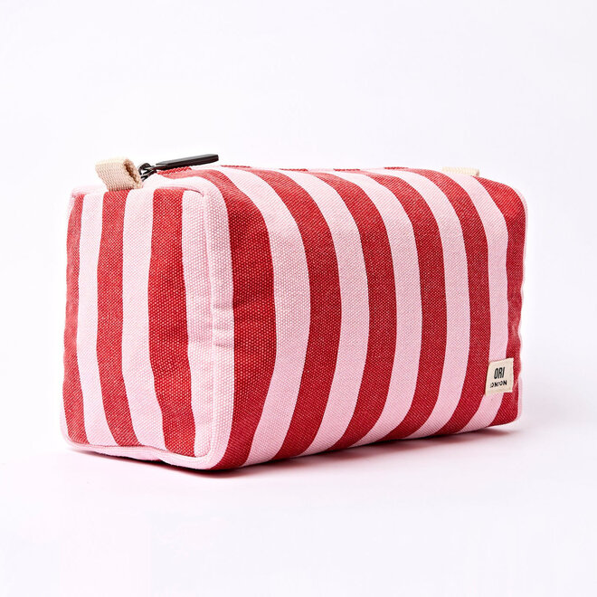 Wash Bag Mayfair Strawberry Stripe Small