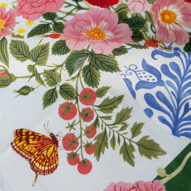 Linen Tea Towel Garden Vase