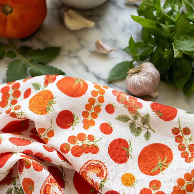 Linen Tea Towel Heirloom Tomatoes