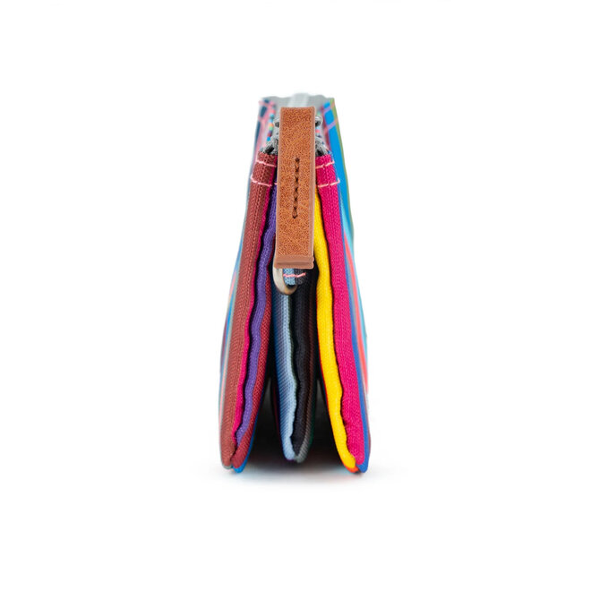 Carnaby Wallet Medium Multi Stripe with Wrist Strap