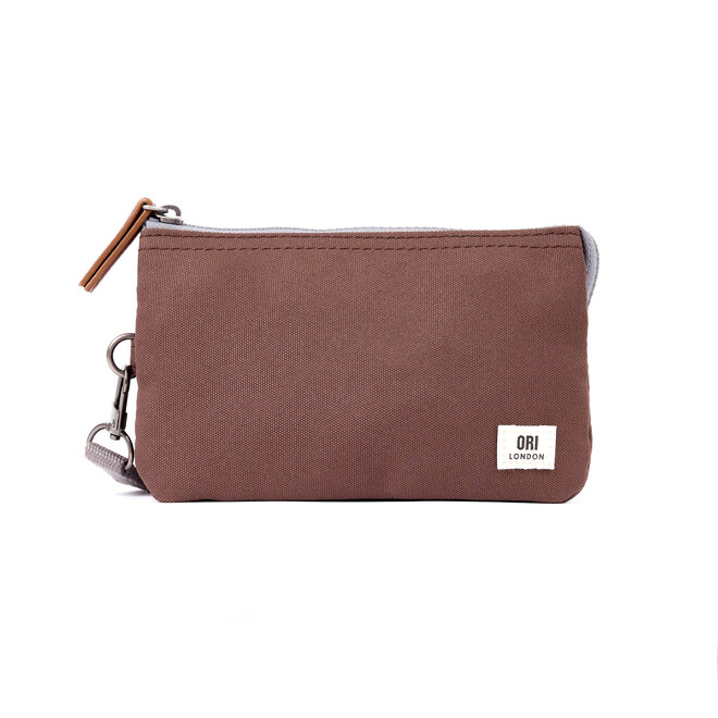 Carnaby Wallet Medium Cocoa with Wrist Strap