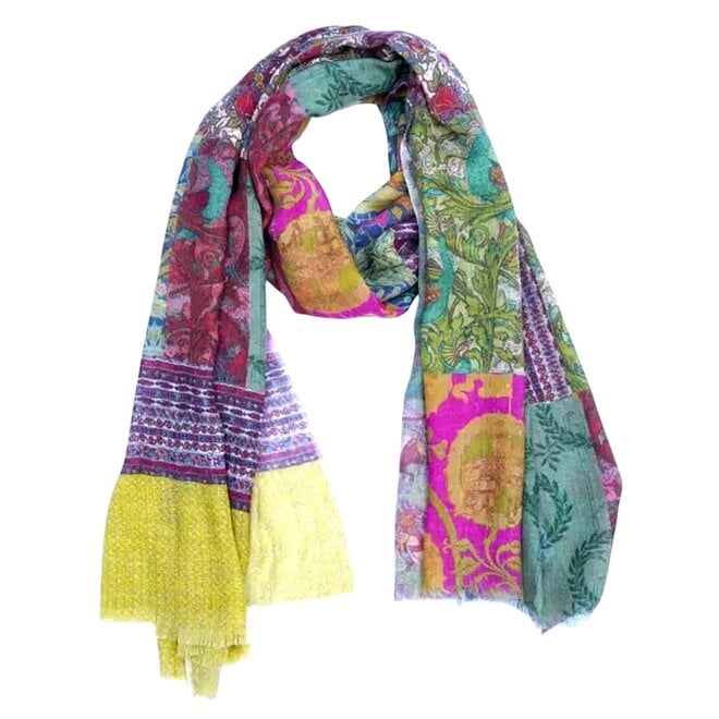 Wool Silk Scarf Jaipur Multi