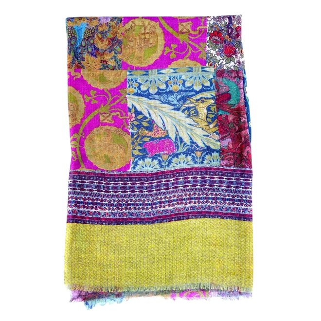 Wool Silk Scarf Jaipur Multi