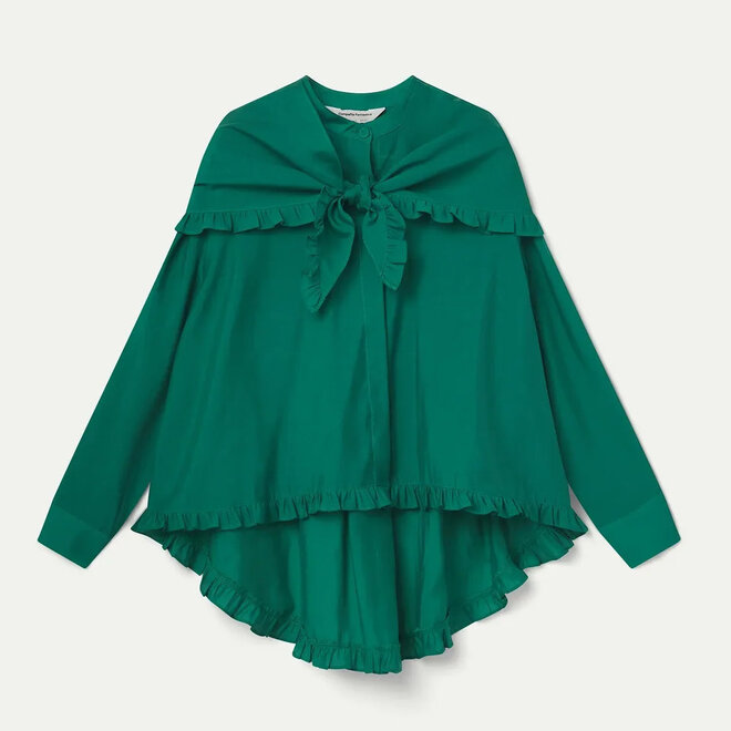 Shirt with Green Scarf