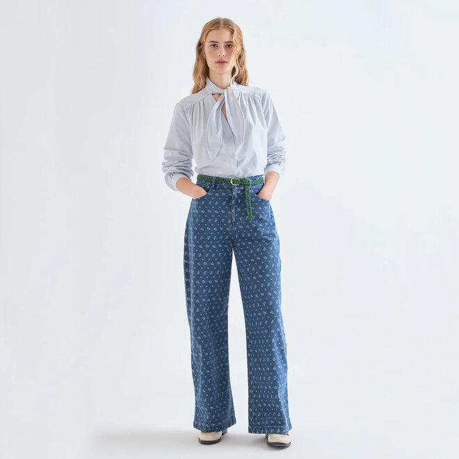 Pants Denim Heart Print