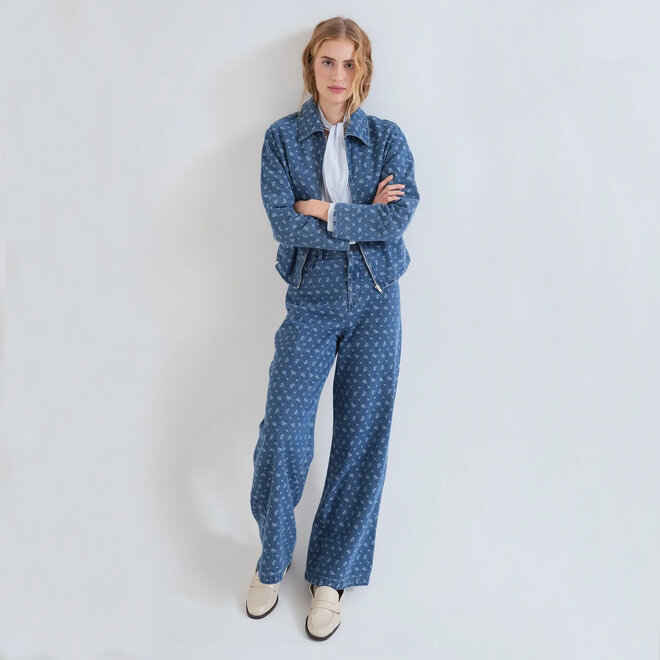Pants Denim Heart Print
