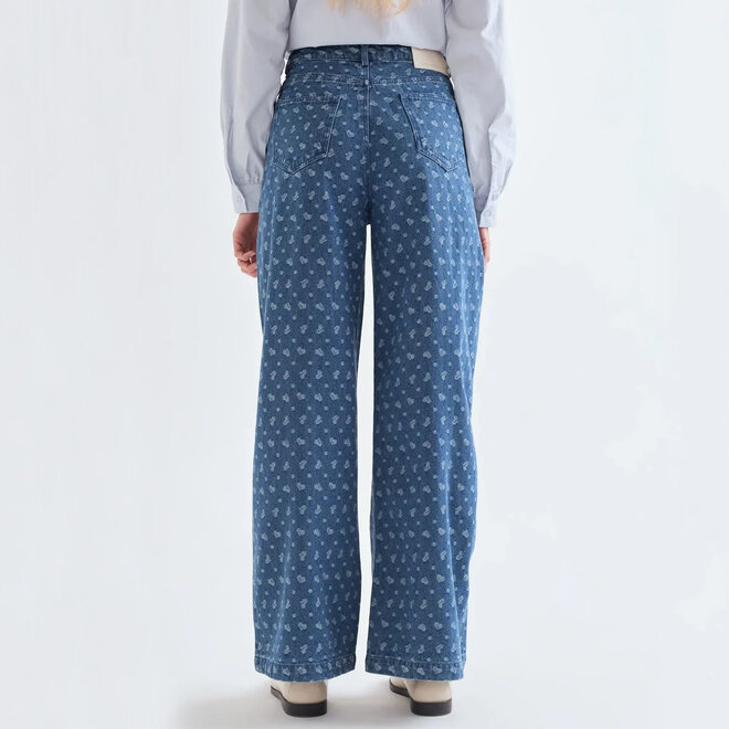 Pants Denim Heart Print