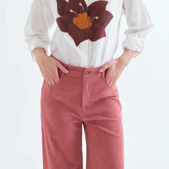Trousers Corduroy Pink