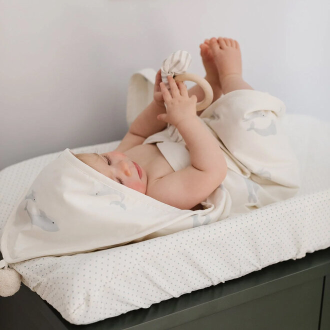 Hooded Towel Follow Me Whale