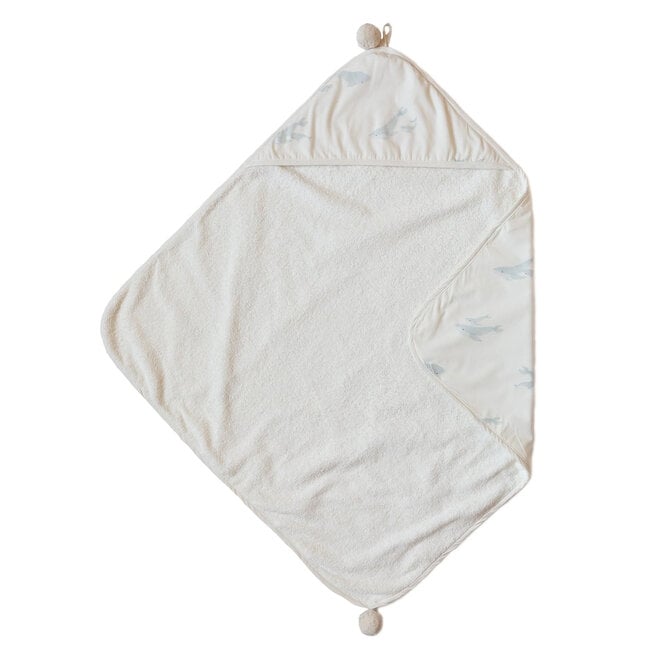 Hooded Towel Follow Me Whale