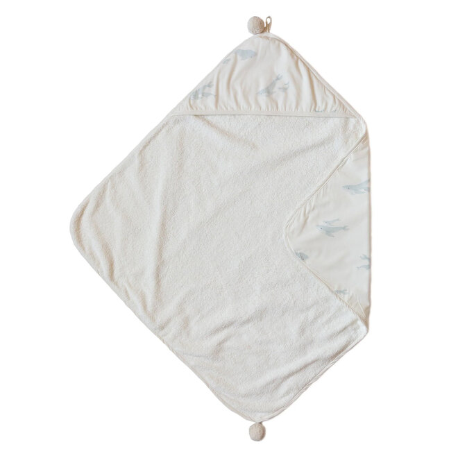 Hooded Towel Follow Me Whale