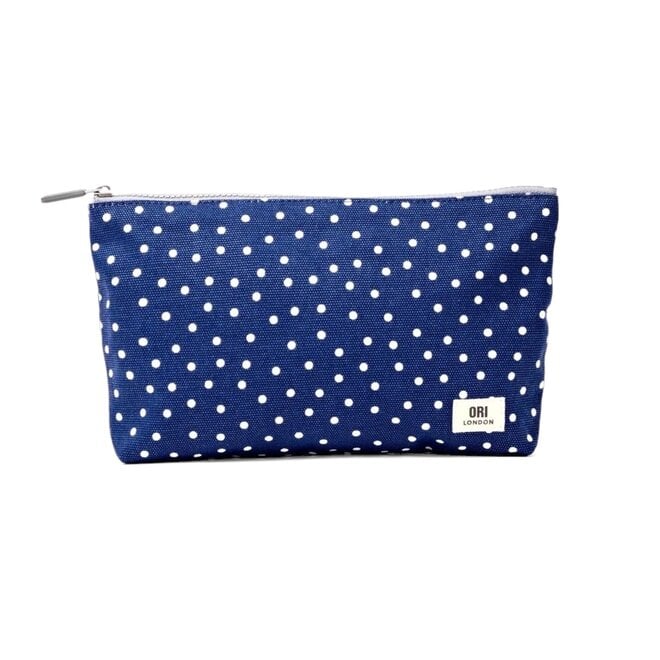 Pouch Maida Vale Navy Polka Dot Medium