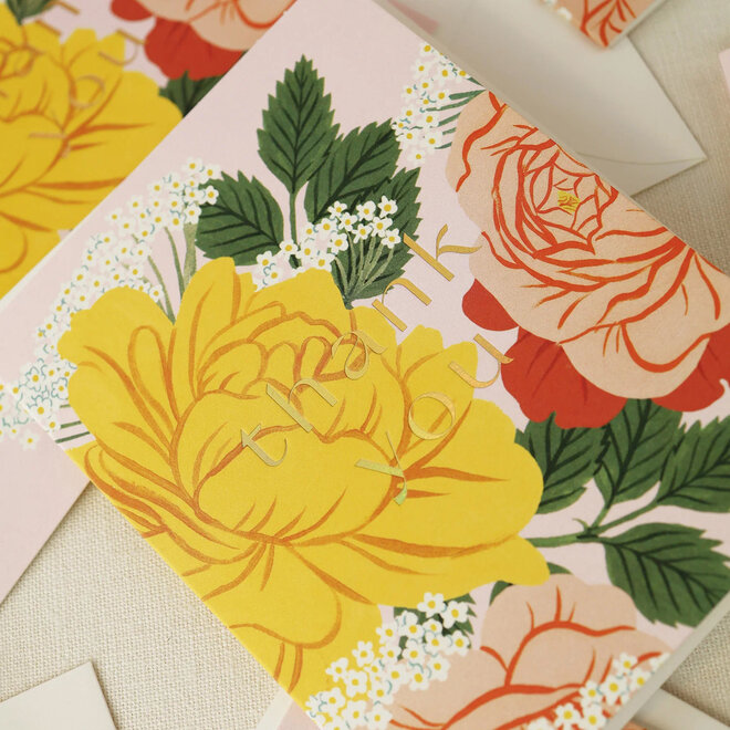 Card Garden Roses Thank You