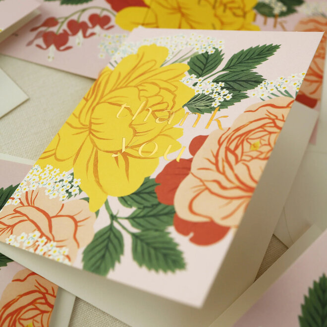 Card Garden Roses Thank You