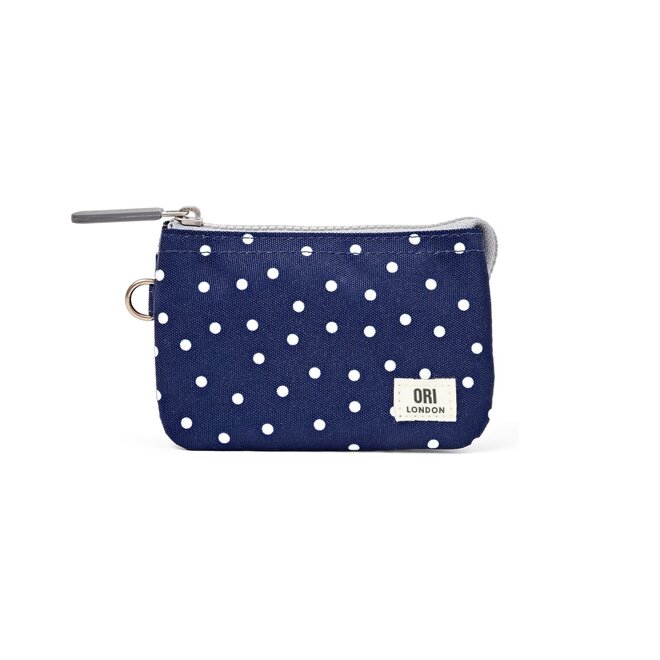 Carnaby Wallet Navy Polka Dot Small