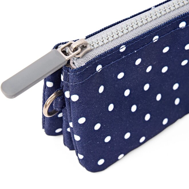Carnaby Wallet Navy Polka Dot Small