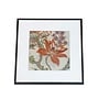 Framed Fabric Orange Flower