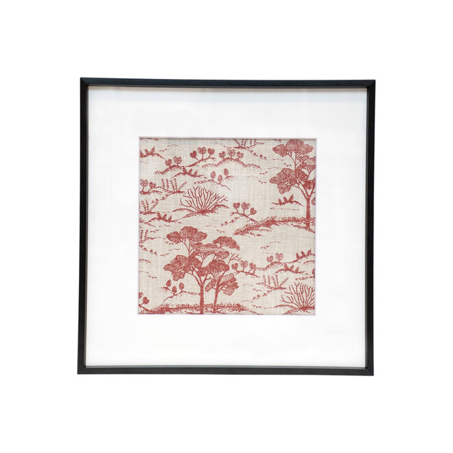 Framed Fabric Chinoiserie