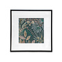 Framed Fabric Colorful Embroidery Green