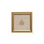 Framed Fabric Small Falena Linen/Gold