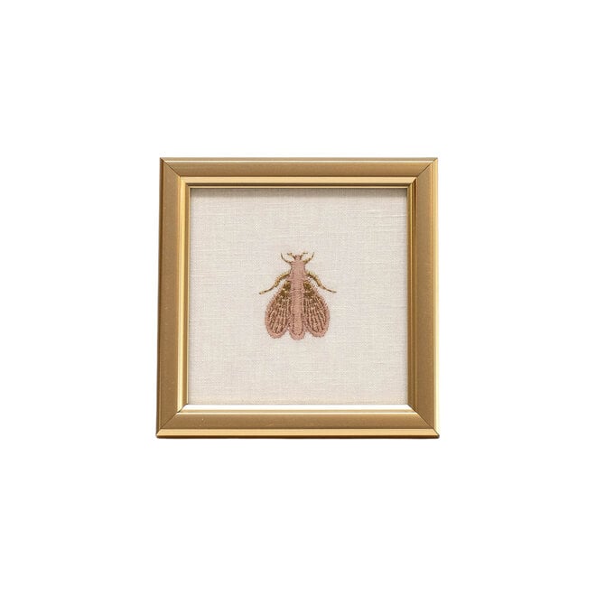 Framed Fabric Small Falena Blush/Gold