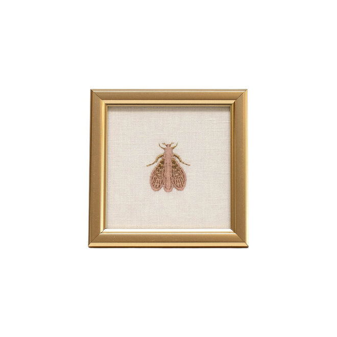 Framed Fabric Small Falena Blush/Gold