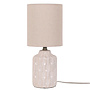 Mini Table Lamp with Shade Ceramic Groove Cream 13"
