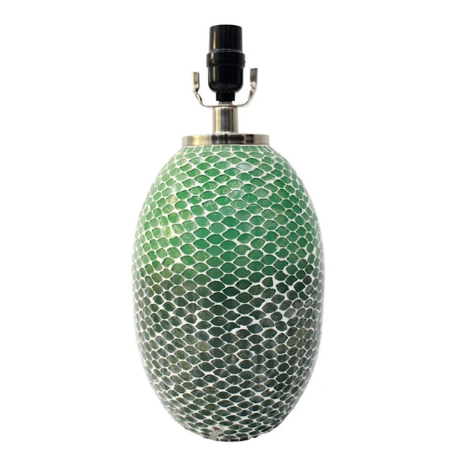 Table Lamp Base Ombre Mosaic Green 16"