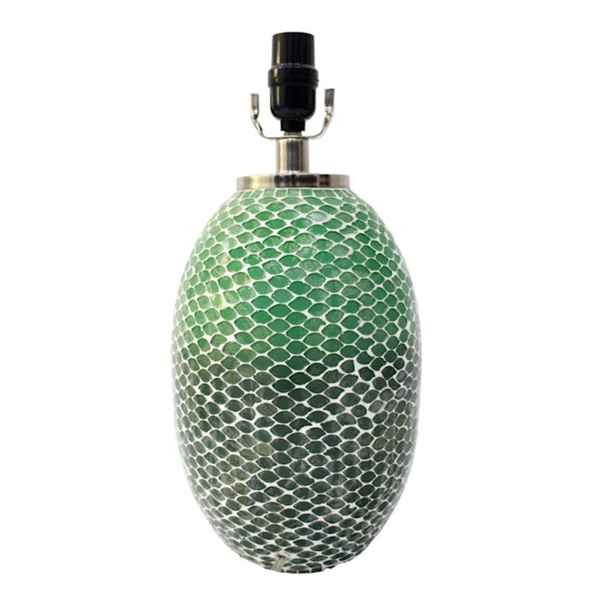 Table Lamp Base Ombre Mosaic Green 16"