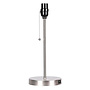 Table Lamp Base  Silver Metal with USB Port 14"
