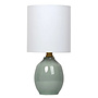 Mini Table Lamp with Shade Ceramic Speckled Green 12"