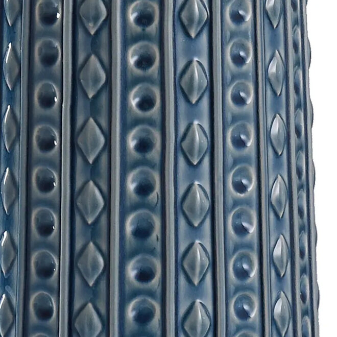 Table Lamp Base Ceramic Dark Blue 18"