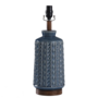 Table Lamp Base Ceramic Dark Blue 18"